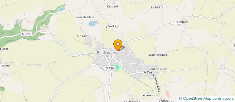 localisation de l'entreprise MONSIEUR JEAN LE COIDIC  POULLAOUEN