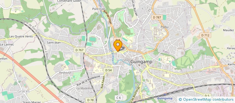 localisation de l'entreprise MONSIEUR JEAN LE COUSTER  GUINGAMP