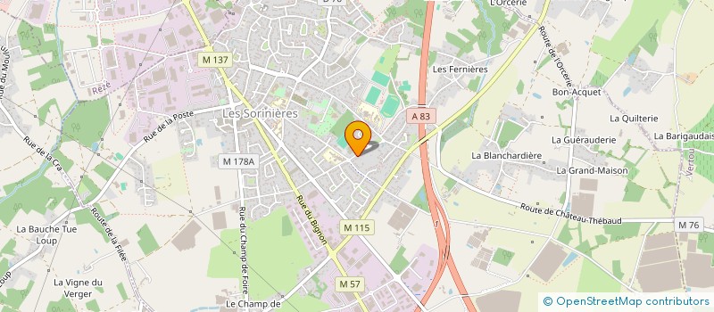 localisation de l'entreprise MONSIEUR JEAN LE DUFF  LES SORINIERES