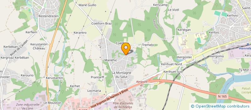 localisation de l'entreprise MONSIEUR JEAN LE GARREC  CAUDAN