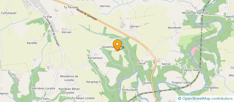 localisation de l'entreprise MONSIEUR JEAN LE GOFF  PLOGONNEC