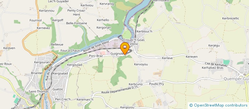 localisation de l'entreprise MONSIEUR JEAN LE GOFF  QUEMPER-GUEZENNEC