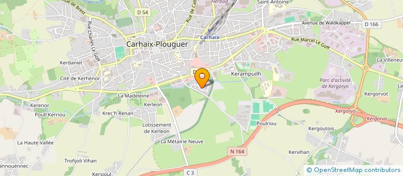 localisation de l'entreprise MONSIEUR JEAN LE GUERN à CARHAIX-PLOUGUER