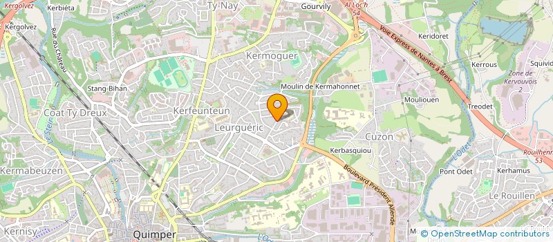 localisation de l'entreprise MONSIEUR JEAN LE GUIRRIEC  QUIMPER