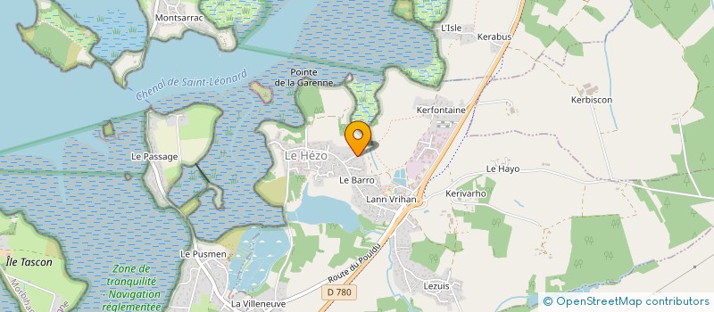 localisation de l'entreprise MONSIEUR JEAN LE JONCOUR  LE HEZO