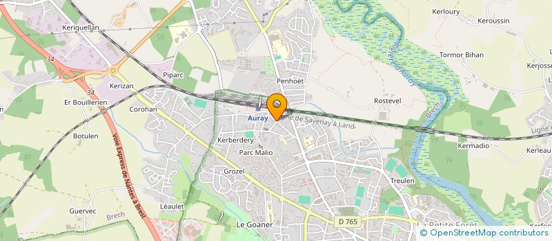 localisation de l'entreprise MONSIEUR JEAN LE MAIRE à AURAY