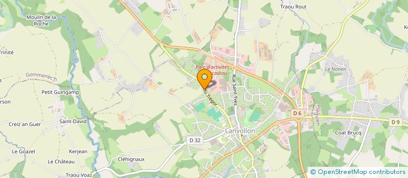 localisation de l'entreprise MONSIEUR JEAN LE MEUR  LANVOLLON