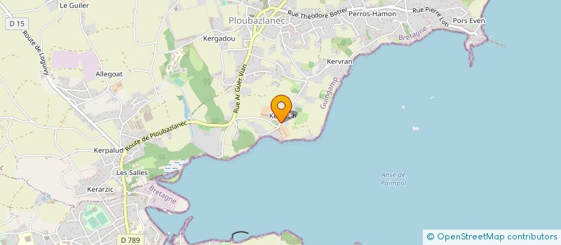 localisation de l'entreprise MONSIEUR JEAN LE ROLLAND  PLOUBAZLANEC