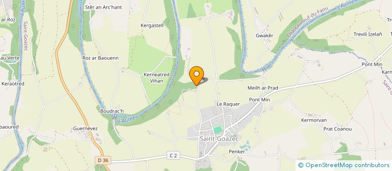 localisation de l'entreprise MONSIEUR JEAN LE ROUX  SAINT-GOAZEC