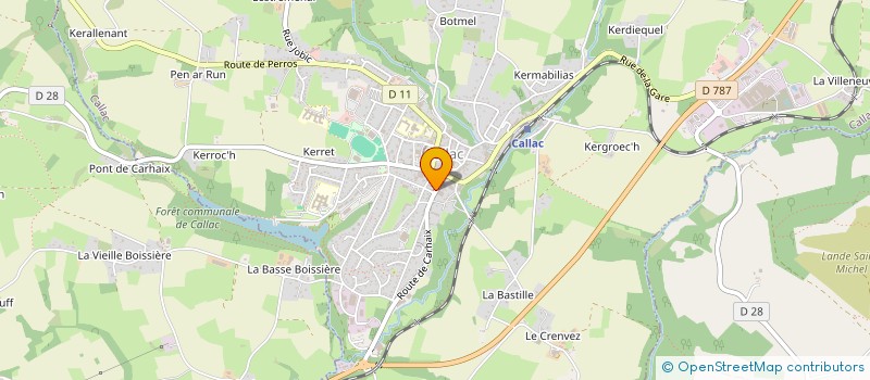 localisation de l'entreprise MONSIEUR JEAN LE RUDULIER à CALLAC