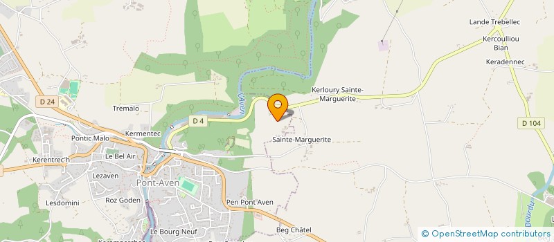 localisation de l'entreprise MONSIEUR JEAN LE SAUX  PONT-AVEN