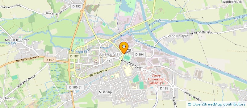 localisation de l'entreprise MONSIEUR JEAN LE TEXIER  AIRE-SUR-LA-LYS