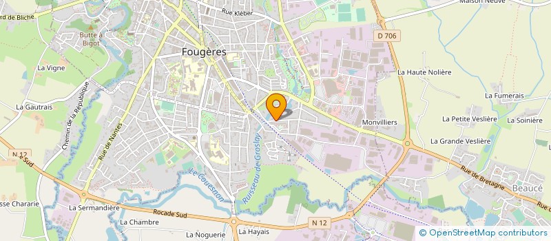 localisation de l'entreprise MONSIEUR JEAN LEBLANC  FOUGERES