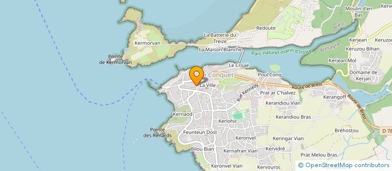 localisation de l'entreprise MONSIEUR JEAN LECLERC  LE CONQUET