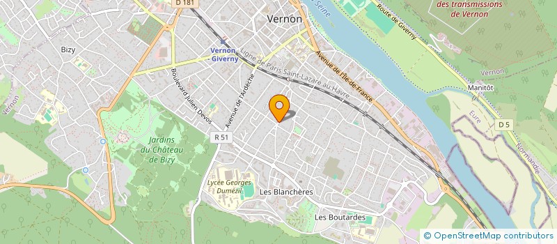 localisation de l'entreprise MONSIEUR JEAN LEFEVRE à VERNON