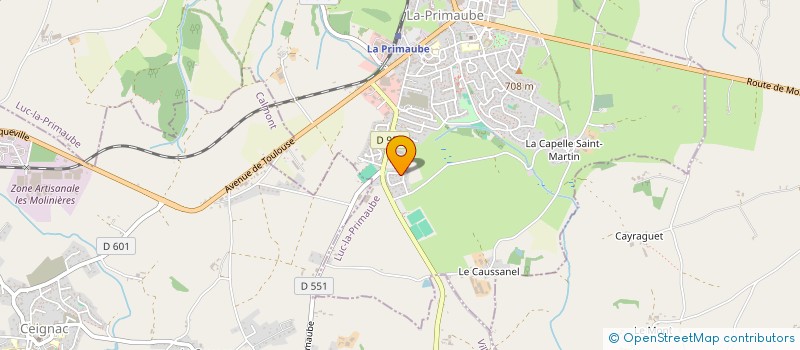 localisation de l'entreprise MONSIEUR JEAN LEFRANCOIS  LUC-LA-PRIMAUBE