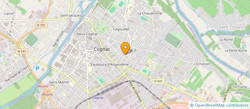 localisation de l'entreprise MONSIEUR JEAN LEGEAY à COGNAC