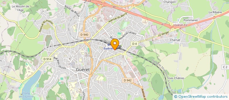 localisation de l'entreprise MONSIEUR JEAN LEGIVRE à GUERET