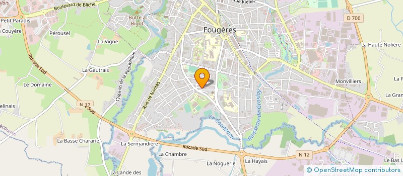 localisation de l'entreprise MONSIEUR JEAN LEPENNETIER à FOUGERES