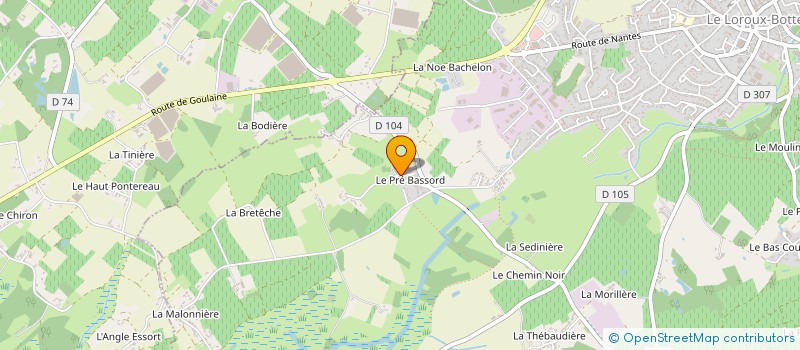 localisation de l'entreprise MONSIEUR JEAN LEROUX à LE LOROUX-BOTTEREAU