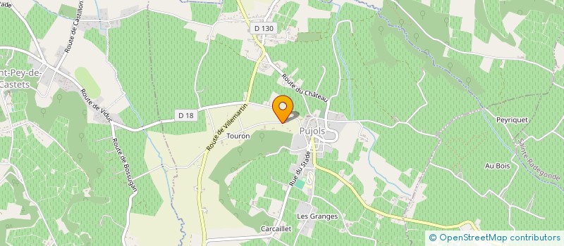 localisation de l'entreprise MONSIEUR JEAN LEROUX  PUJOLS