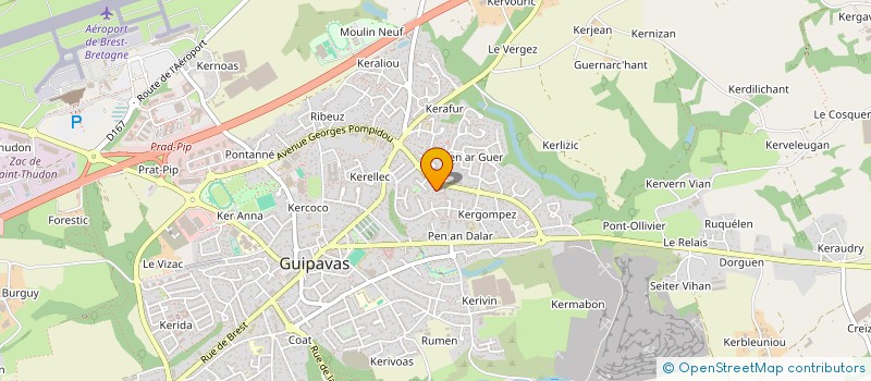localisation de l'entreprise MONSIEUR JEAN LEROUX  GUIPAVAS