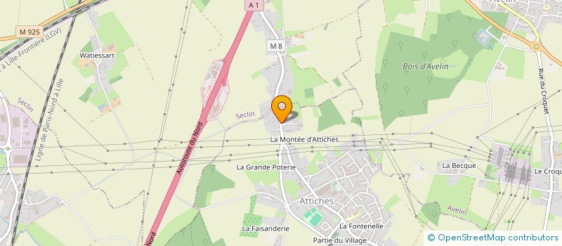 localisation de l'entreprise MONSIEUR JEAN LEROY  ATTICHES