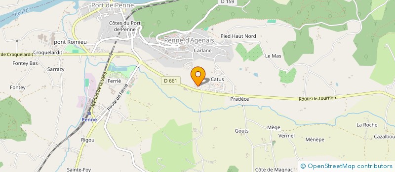 localisation de l'entreprise MONSIEUR JEAN LESPINASSE  PENNE D'AGENAIS