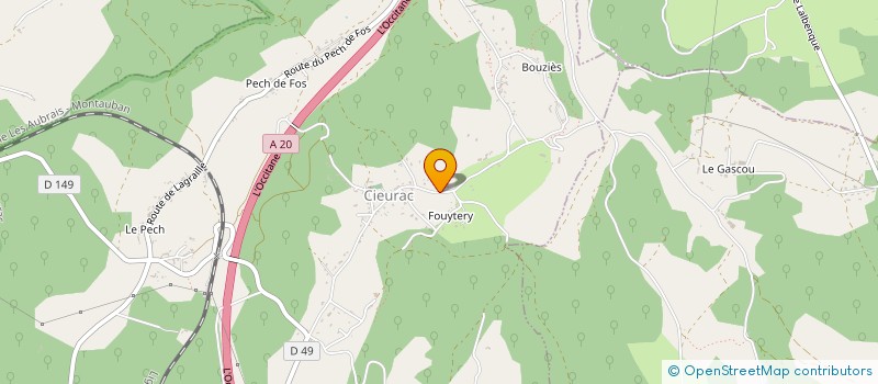 localisation de l'entreprise MONSIEUR JEAN LICHTENTHALER  CIEURAC