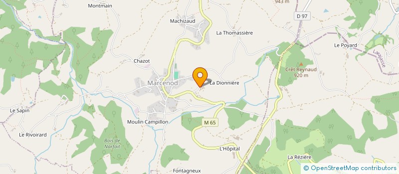 localisation de l'entreprise MONSIEUR JEAN LIOGIER  MARCENOD