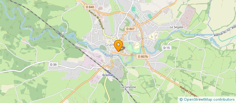 localisation de l'entreprise MONSIEUR JEAN-LIONEL CLAMADIEU  GRAMAT