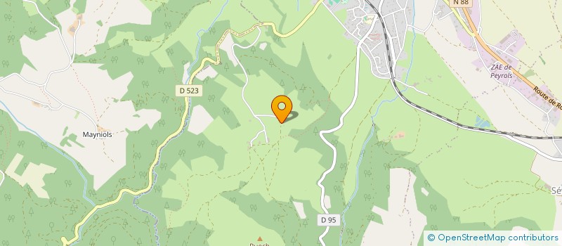 localisation de l'entreprise MONSIEUR JEAN-LOUIS ANDRIEU  LAISSAC-SEVERAC L'EGLISE