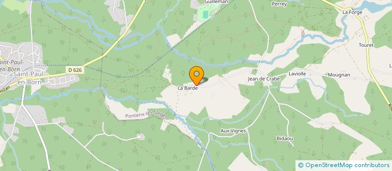 localisation de l'entreprise MONSIEUR JEAN LOUIS BERNEDE  PONTENX-LES-FORGES