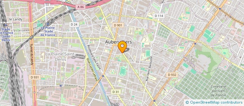 localisation de l'entreprise MONSIEUR JEAN-LOUIS CHAPUIS  AUBERVILLIERS