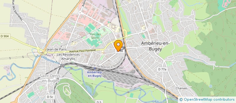 localisation de l'entreprise MONSIEUR JEAN LOUIS CHATEAU  AMBERIEU-EN-BUGEY