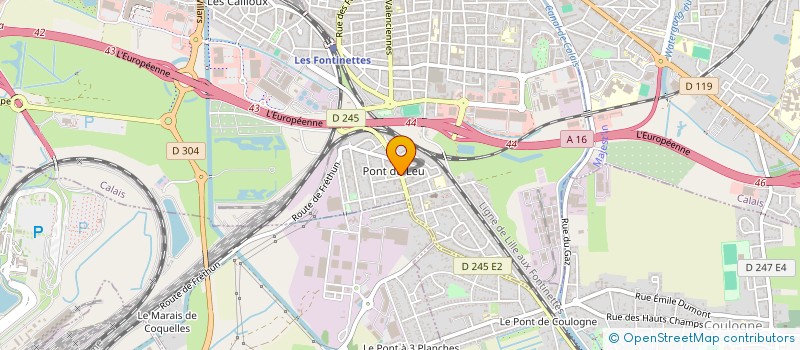 localisation de l'entreprise MONSIEUR JEAN LOUIS DORNE  CALAIS