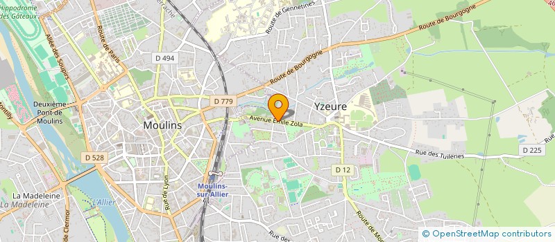 localisation de l'entreprise MONSIEUR JEAN LOUIS DUVERNE  YZEURE