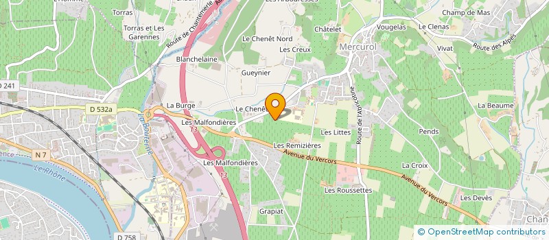 localisation de l'entreprise MONSIEUR JEAN LOUIS FOUREL à MERCUROL-VEAUNES