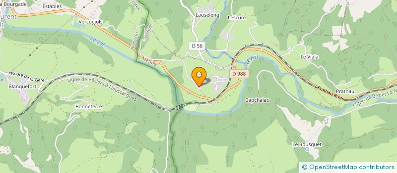 localisation de l'entreprise MONSIEUR JEAN LOUIS GACHE  LA CANOURGUE