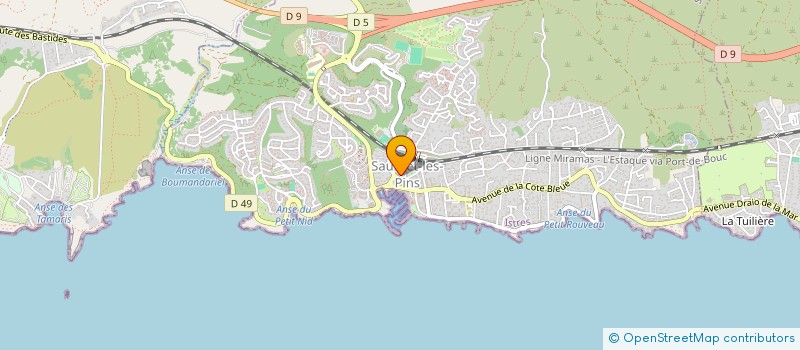 localisation de l'entreprise MONSIEUR JEAN-LOUIS GUILLE  SAUSSET-LES-PINS