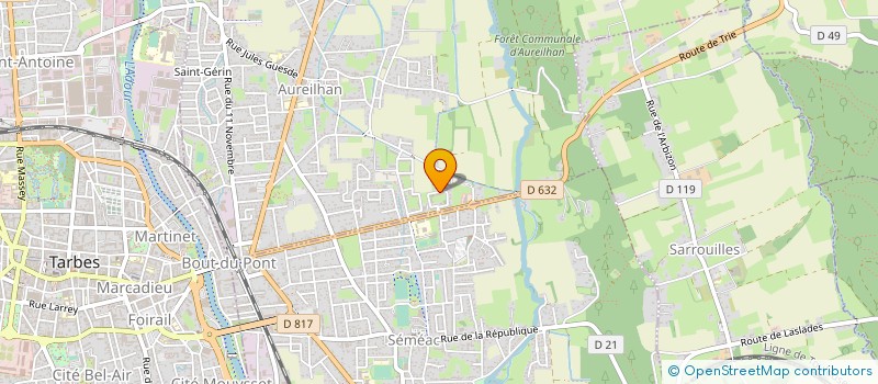 localisation de l'entreprise MONSIEUR JEAN LOUIS LABORDE  AUREILHAN
