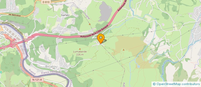 localisation de l'entreprise MONSIEUR JEAN LOUIS LARZABAL  URRUGNE