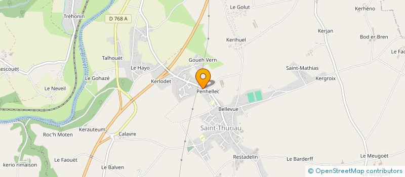 localisation de l'entreprise MONSIEUR JEAN LOUIS LE MOULLEC  SAINT-THURIAU