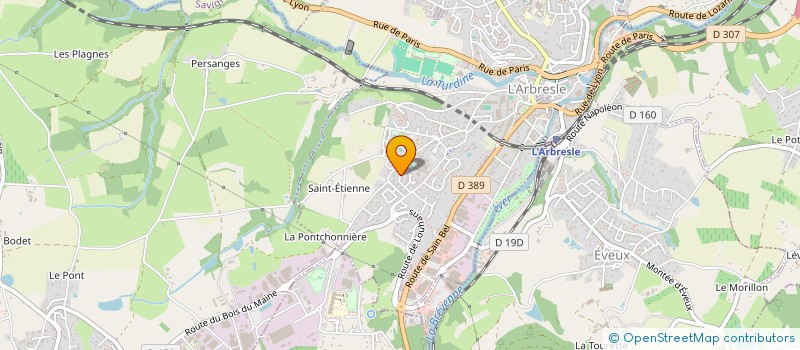 localisation de l'entreprise MONSIEUR JEAN LOUIS MAHUET  L'ARBRESLE