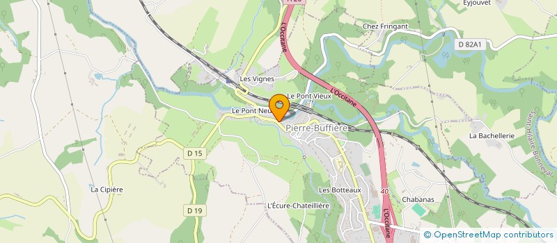 localisation de l'entreprise MONSIEUR JEAN-LOUIS MALABRE à PIERRE-BUFFIERE