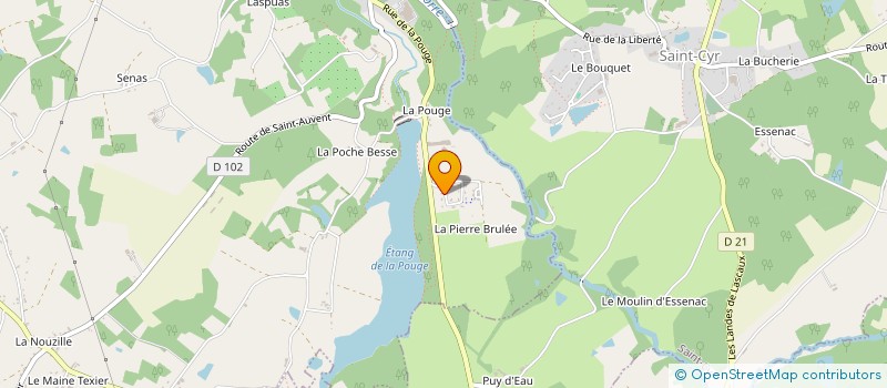 localisation de l'entreprise MONSIEUR JEAN LOUIS MAZEAU  SAINT-AUVENT