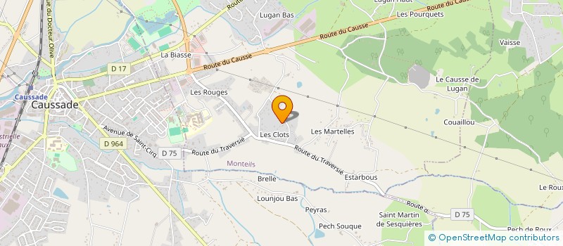 localisation de l'entreprise MONSIEUR JEAN-LOUIS NOAILLAC  MONTEILS