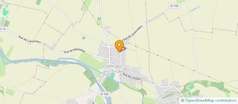 localisation de l'entreprise MONSIEUR JEAN-LOUIS OUDOUX  CREVECUR-SUR-L'ESCAUT