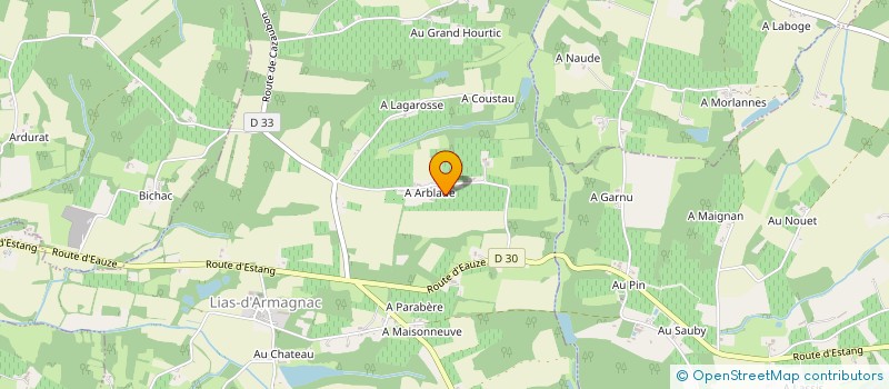 localisation de l'entreprise MONSIEUR JEAN-LOUIS RECHEDE  LIAS D'ARMAGNAC