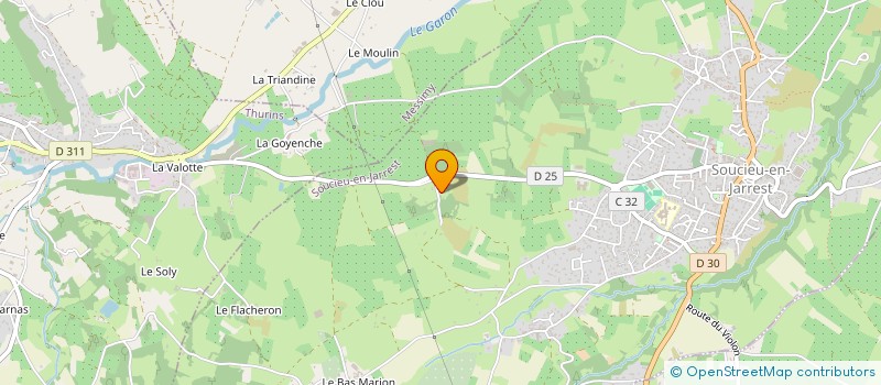 localisation de l'entreprise MONSIEUR JEAN-LOUIS REYNAUD  SOUCIEU-EN-JARREST